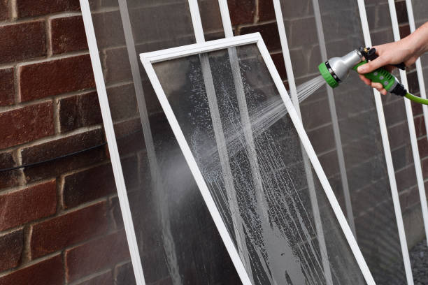 Cleaning Window Screen With Water Pressure